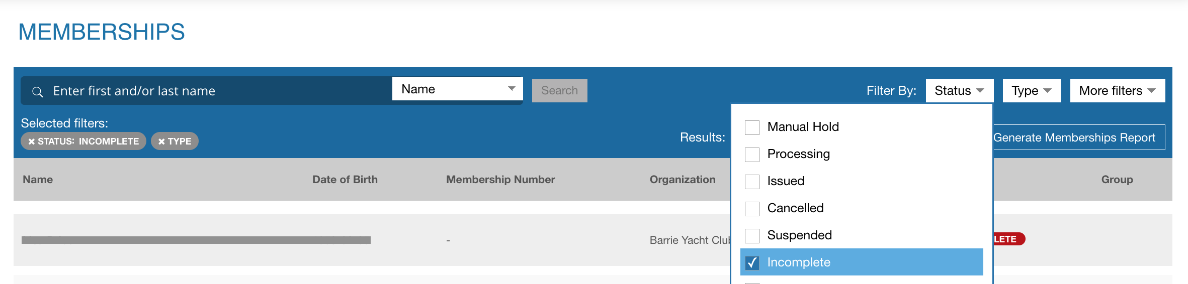 How to delete an membership?